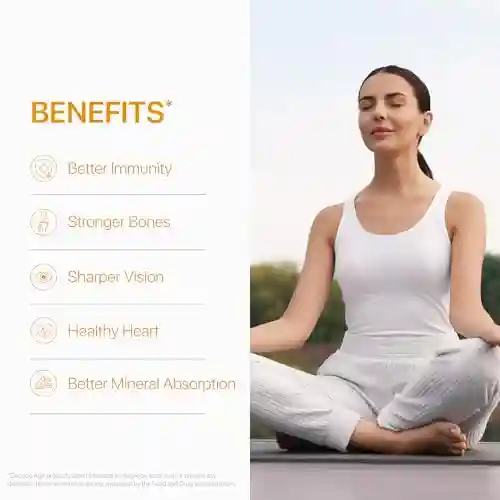 DECODE AGE DAKE Supplement | Multivitamin Supplement | Supports Vision, Immunity, Bone, Heart and Skin Health | Vitamin D3, K2 (MK7), A & E | 30 Capsules, Vegan