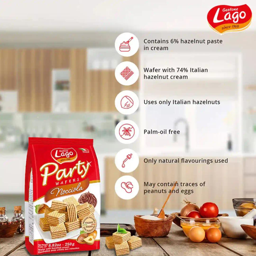 Lago Party Wafers Hazelnut 250g