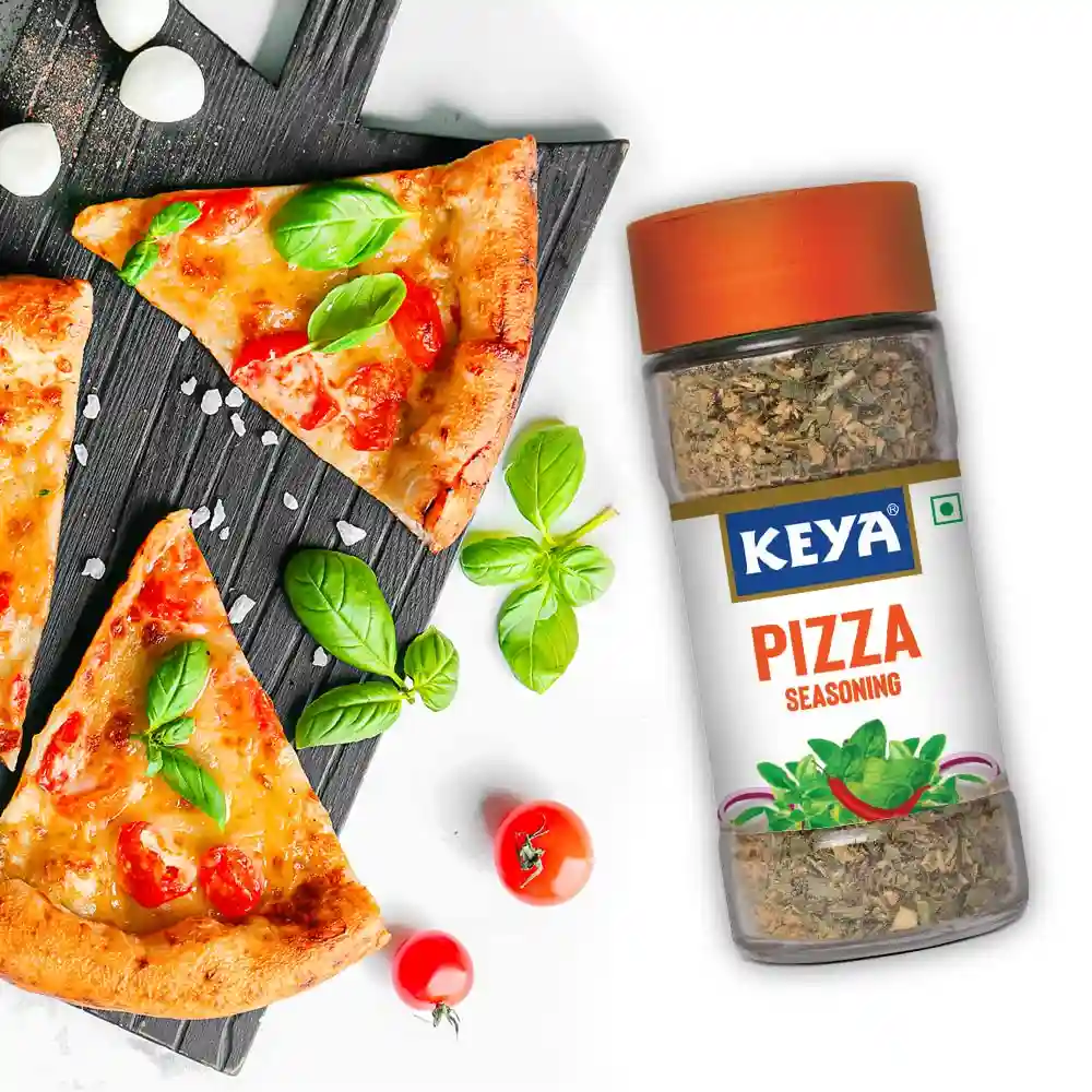 KEYA Combo of Pizza Seasoning 45gm, Red Chilli Flakes 40gm, Pack of 2