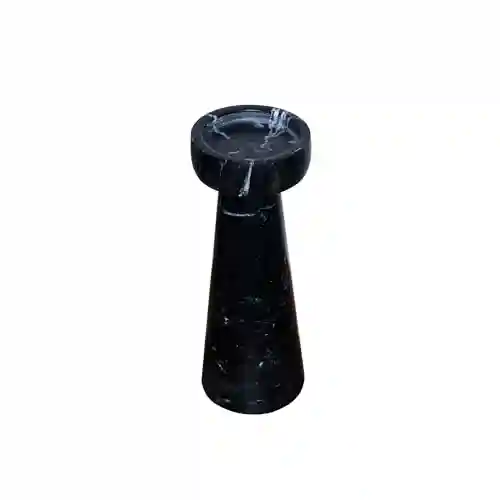 CASA DECOR Cone-Shaped Design Black Marble Candle Stand Table Centerpieces Coffee Tables or Fireplace Mantels | Candles Stand for Christmas Diwali, Home Decor, Gift
