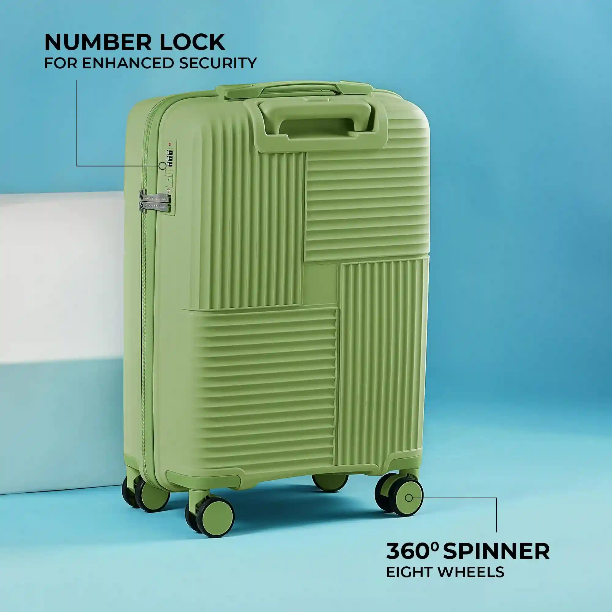 Nasher Miles Singapore Hard-Sided Polypropylene Cabin Luggage Rose Gold 20 inch |55cm Trolley Bag