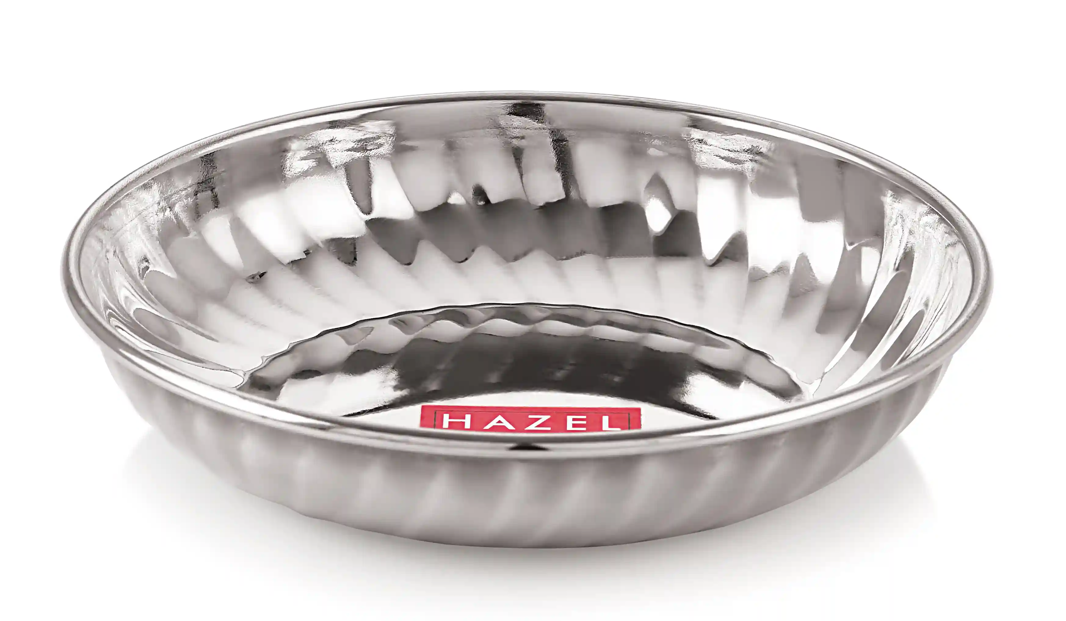 HAZEL Steel Plate Set | Stainless Steel Plates Set of 12, 11.4 cm Each | Snacks Serving Plates, Small Size | Multipurpose Dinner Plates for Kitchen Ideal for Daily Use