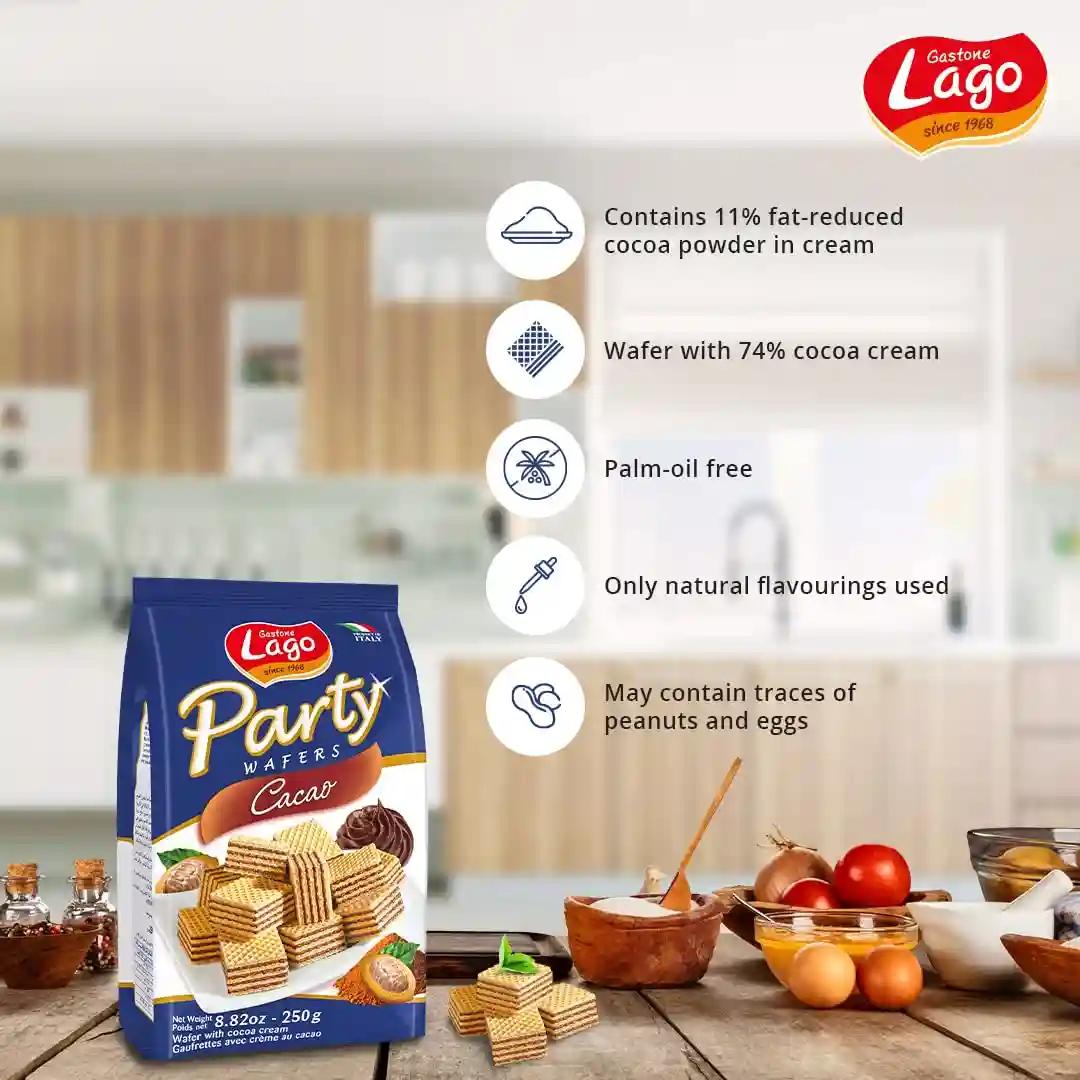 Lago Party Wafers Cacao 250g