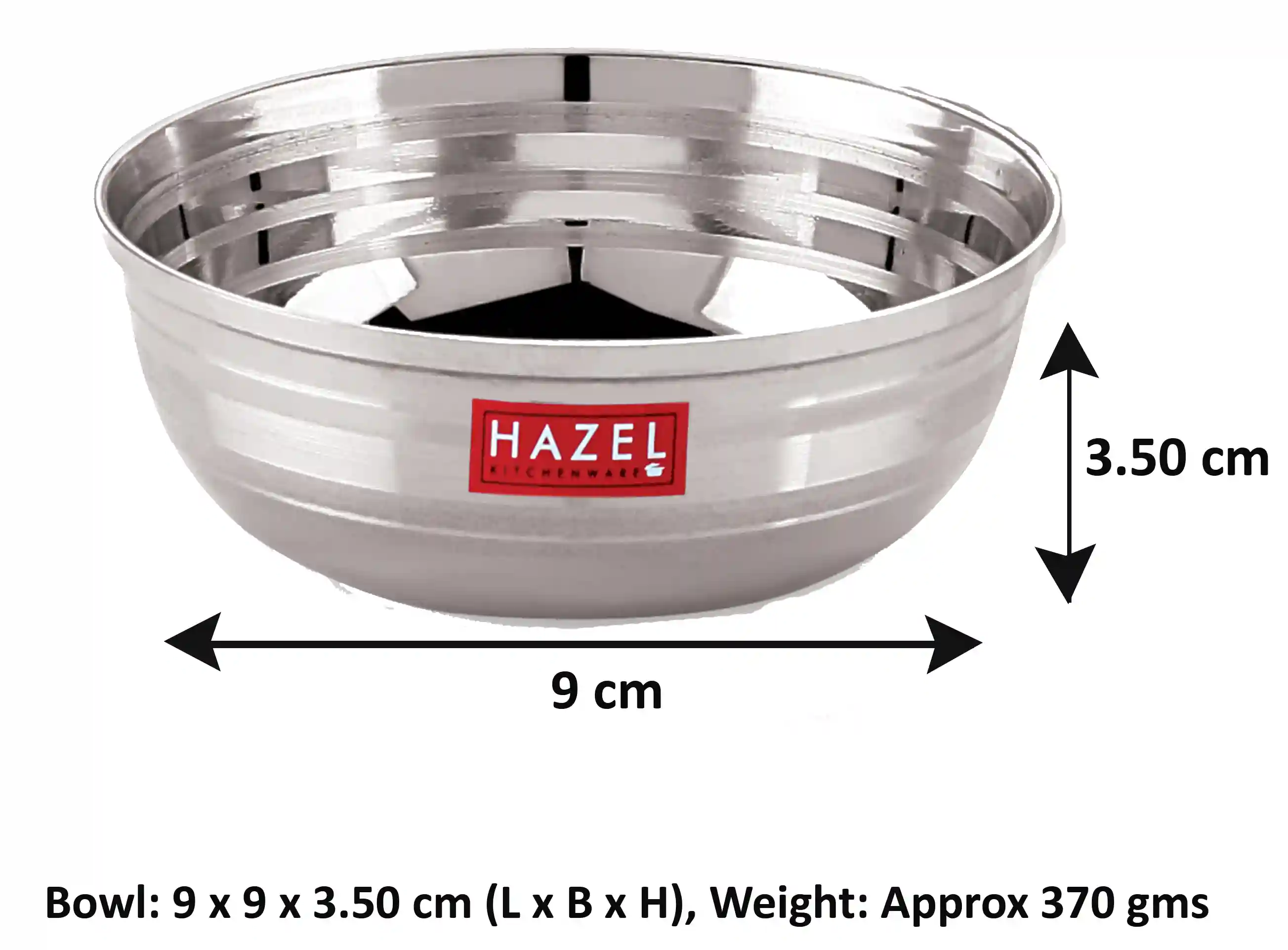 HAZEL Stainless Steel Bowl Set | Steel Katori Set of 6, 150 ml Each | Kitchen Accessories Items | Katori Bowl for Serving with Glossy Finish for Daily Usage