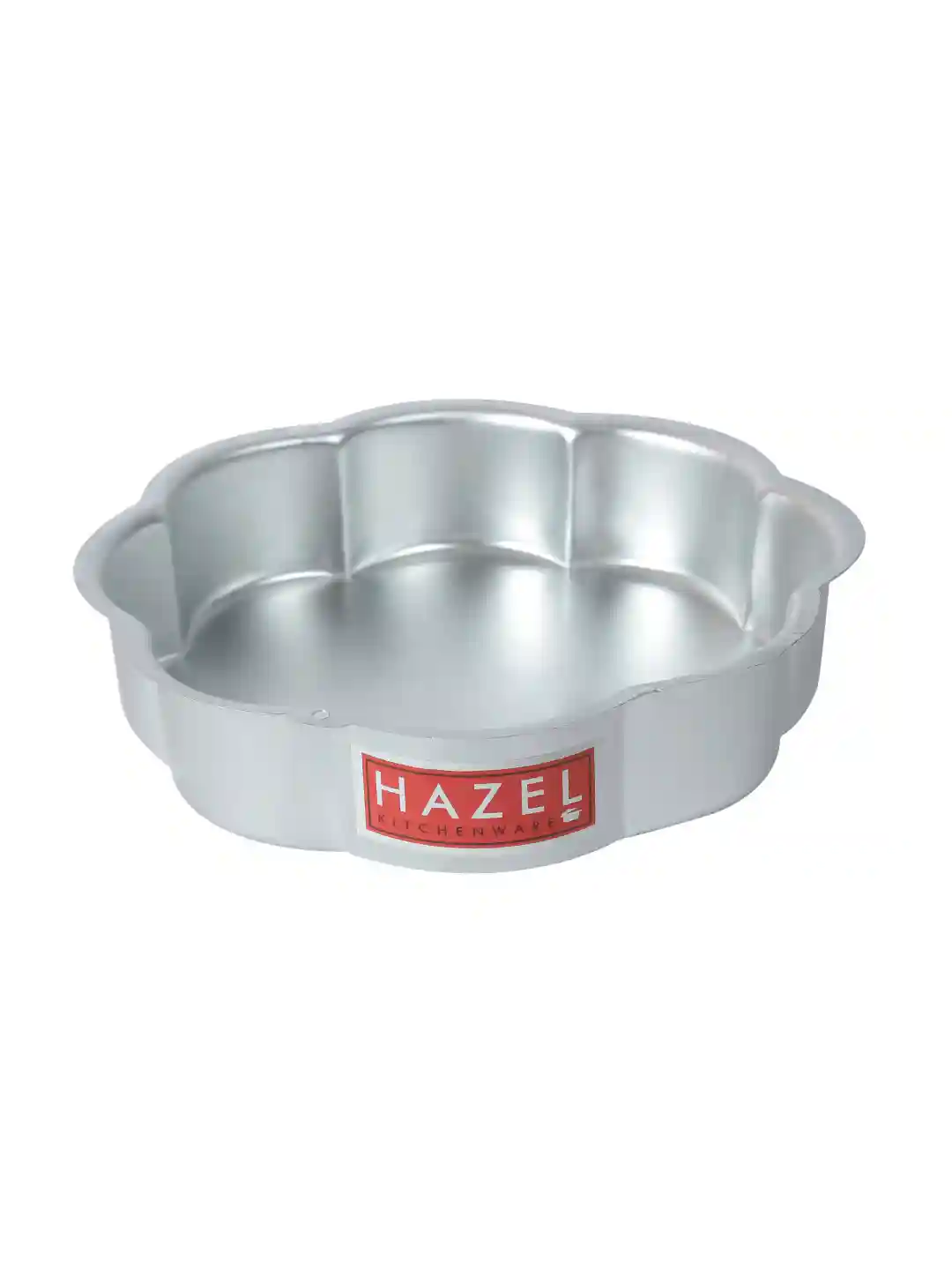 HAZEL Aluminium Flower Shape Cake Mould, Silver, 7.5 Inch