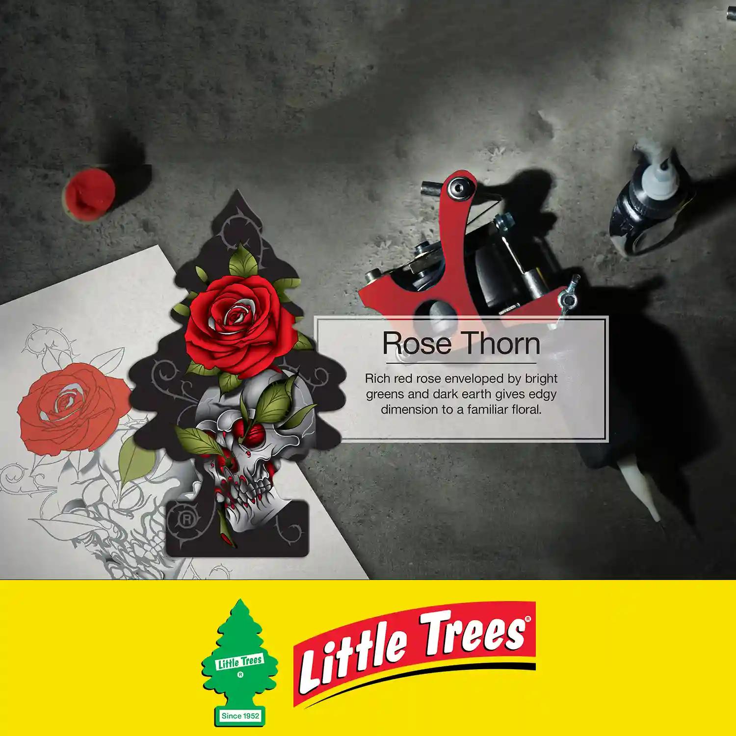 LITTLE TREES Car Freshener - Rose Thorn (Pack of 4)