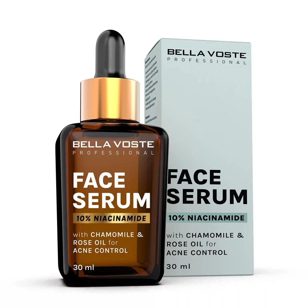 Bella Voste Professional 10% Niacinamide Face Serum with Chamomile & Rose Oil for Acne Control