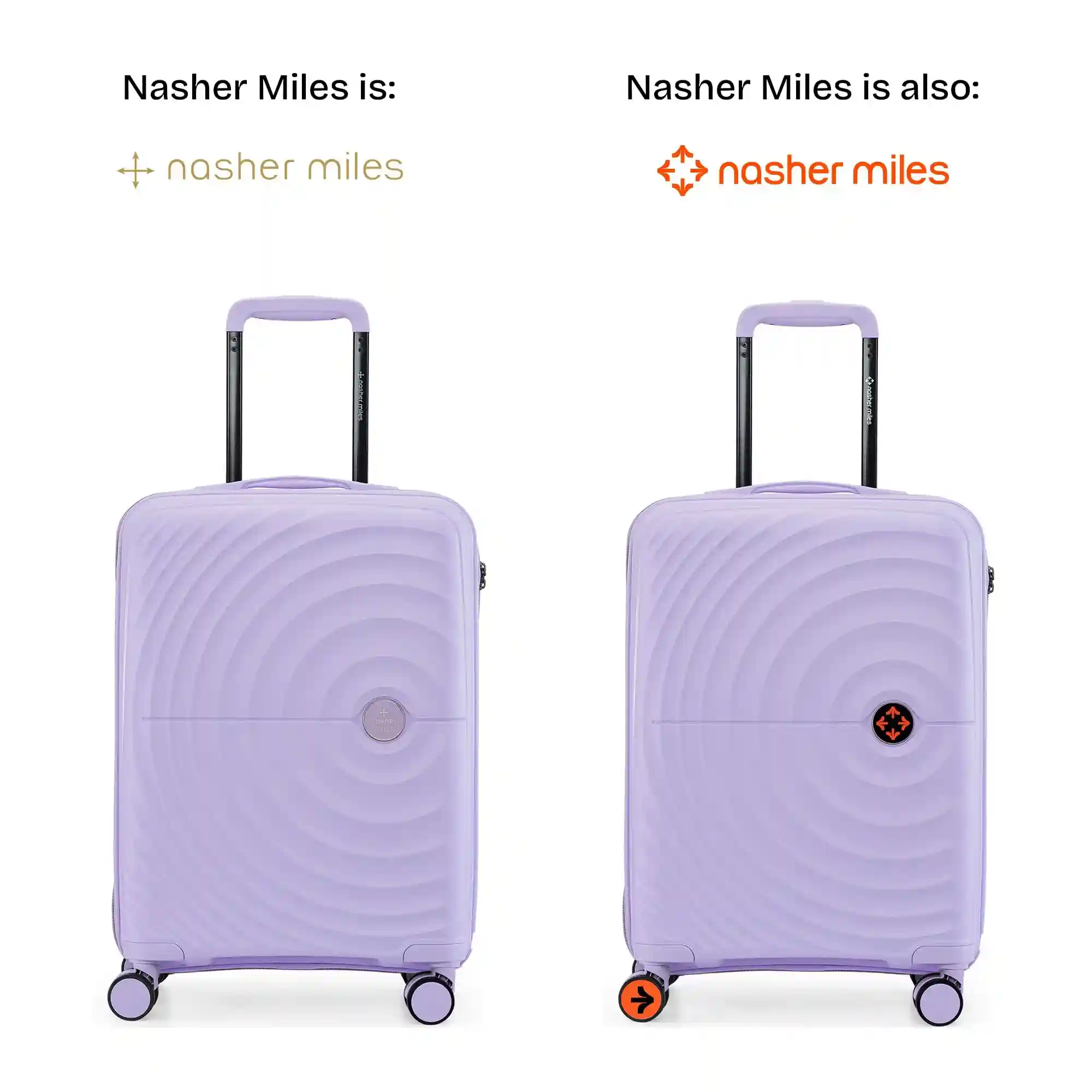 Nasher Miles Seattle Hard-Sided Polypropylene Check-in Luggage Pastel Purple 24 inch |65cm Trolley Bag Suitcase