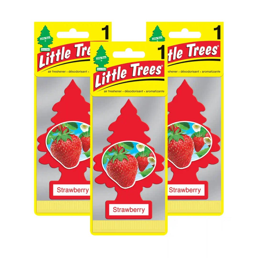 LITTLE TREES Car Freshener - Strawberry (Pack of 3)