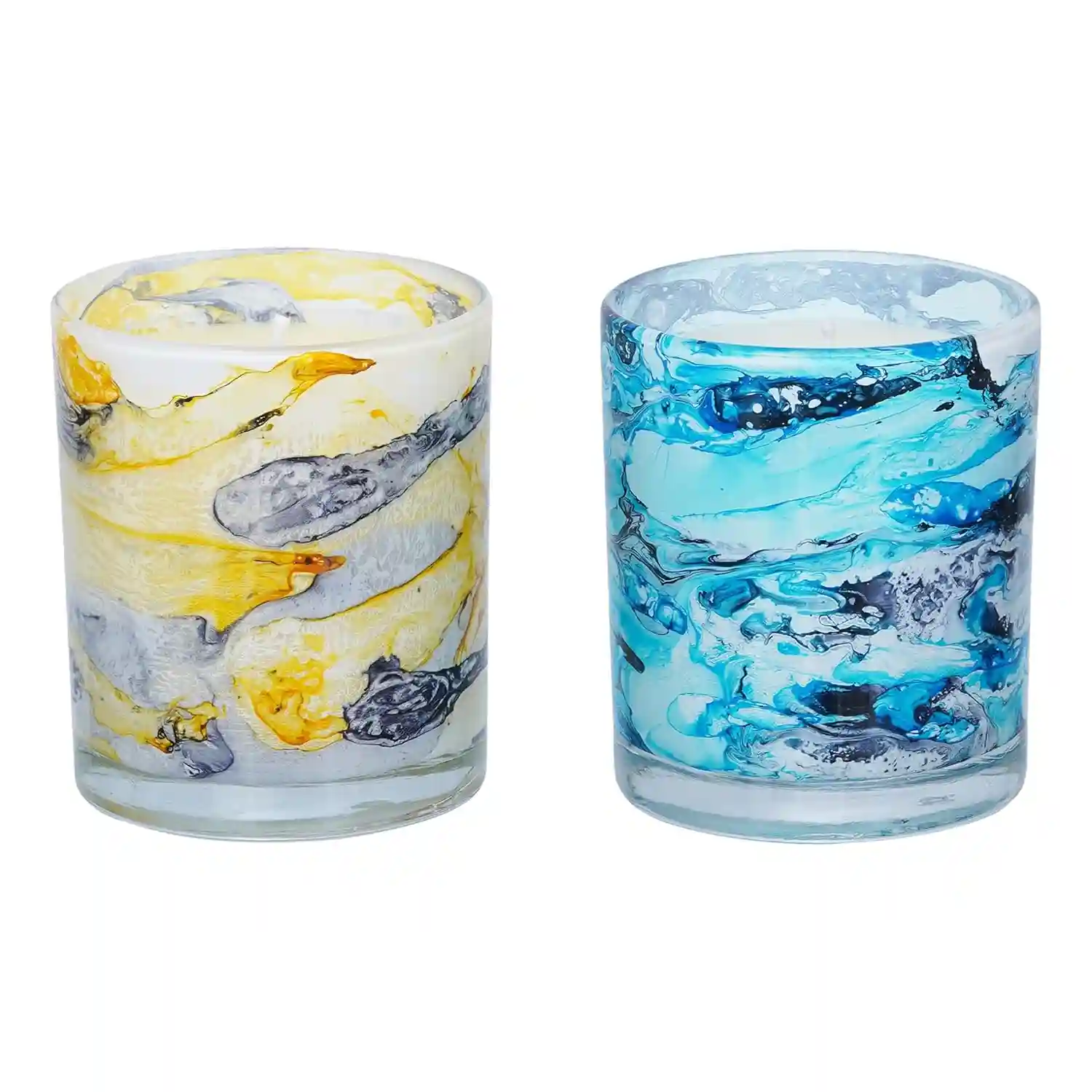 WEBELKART Scented Candles for Home Decor in Small Glass Candles | Scented Candles Gift for Home and Office Decor (Design-3)