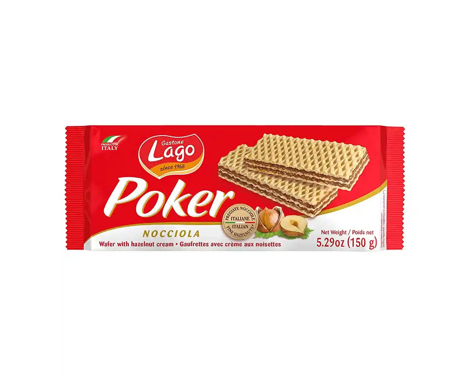 Lago Poker Wafers Hazelnut 150g