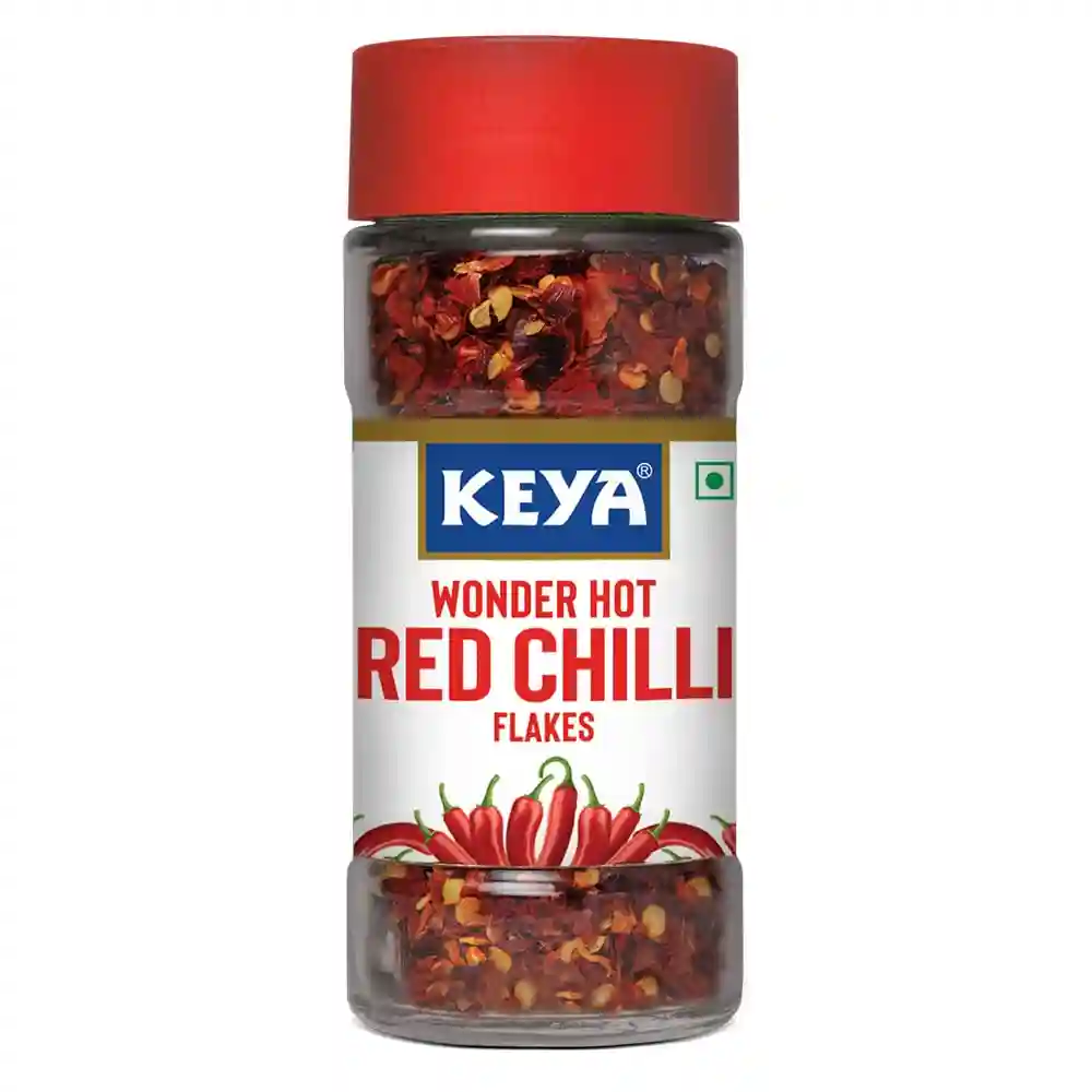 KEYA Combo of Pizza Seasoning 45gm, Red Chilli Flakes 40gm, Pack of 2