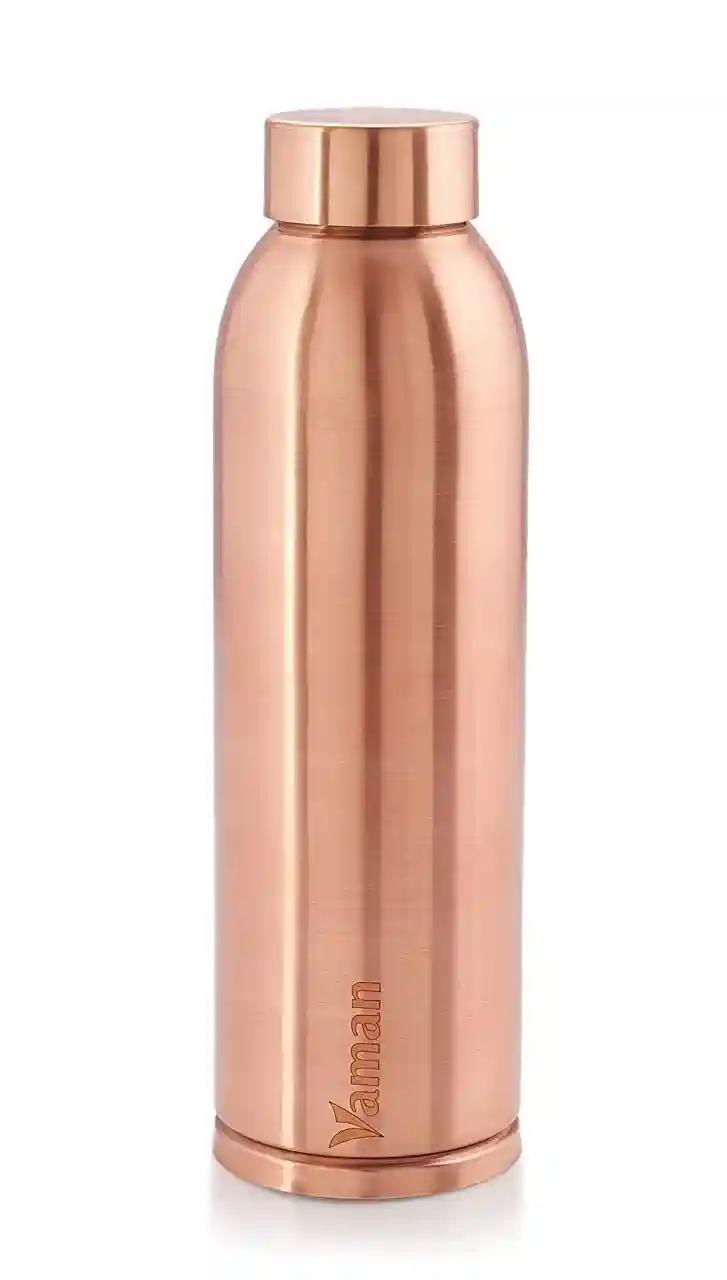 HAZEL Vaman Copper Water Bottle Leak Proof Yoga Bottle For Ayurvedic Health Benefits, 900 ml.