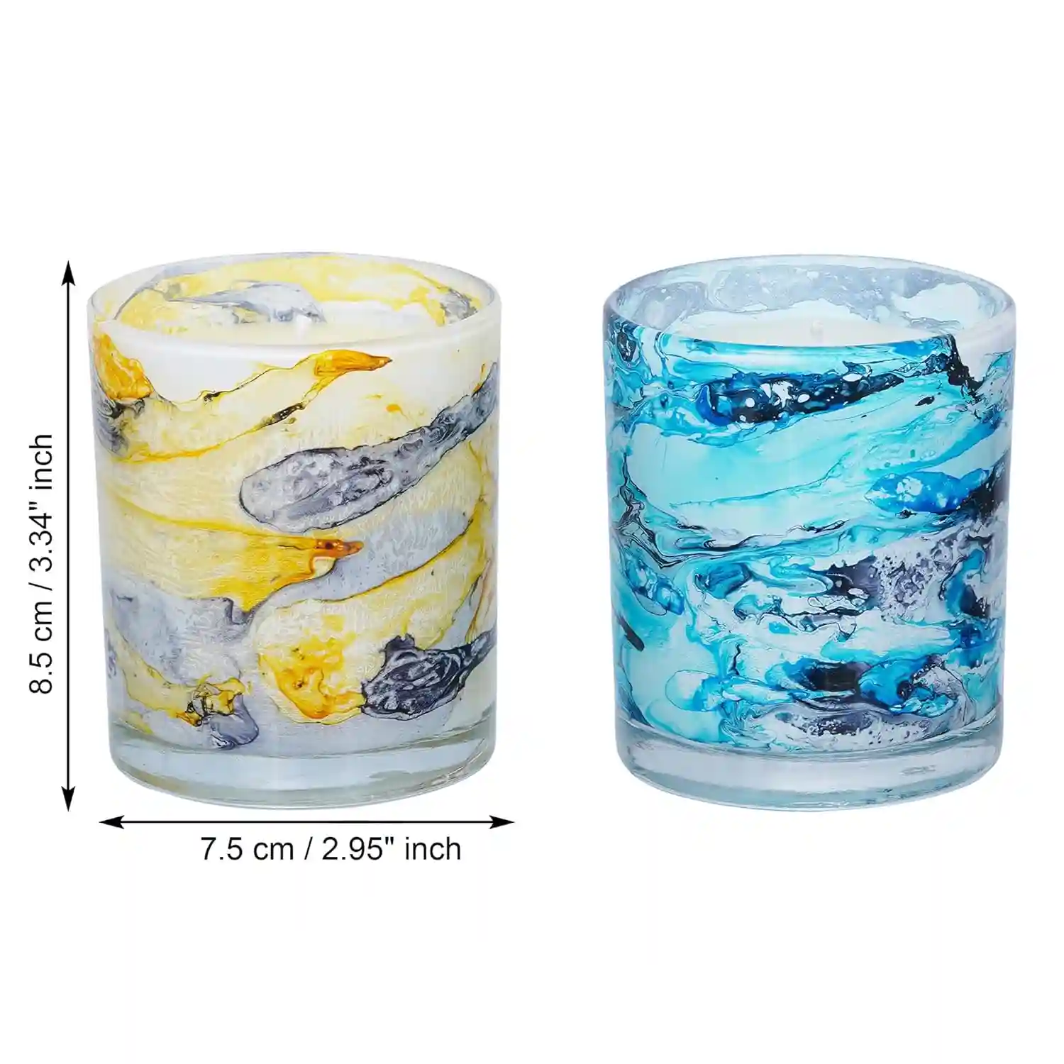WEBELKART Scented Candles for Home Decor in Small Glass Candles | Scented Candles Gift for Home and Office Decor (Design-3)
