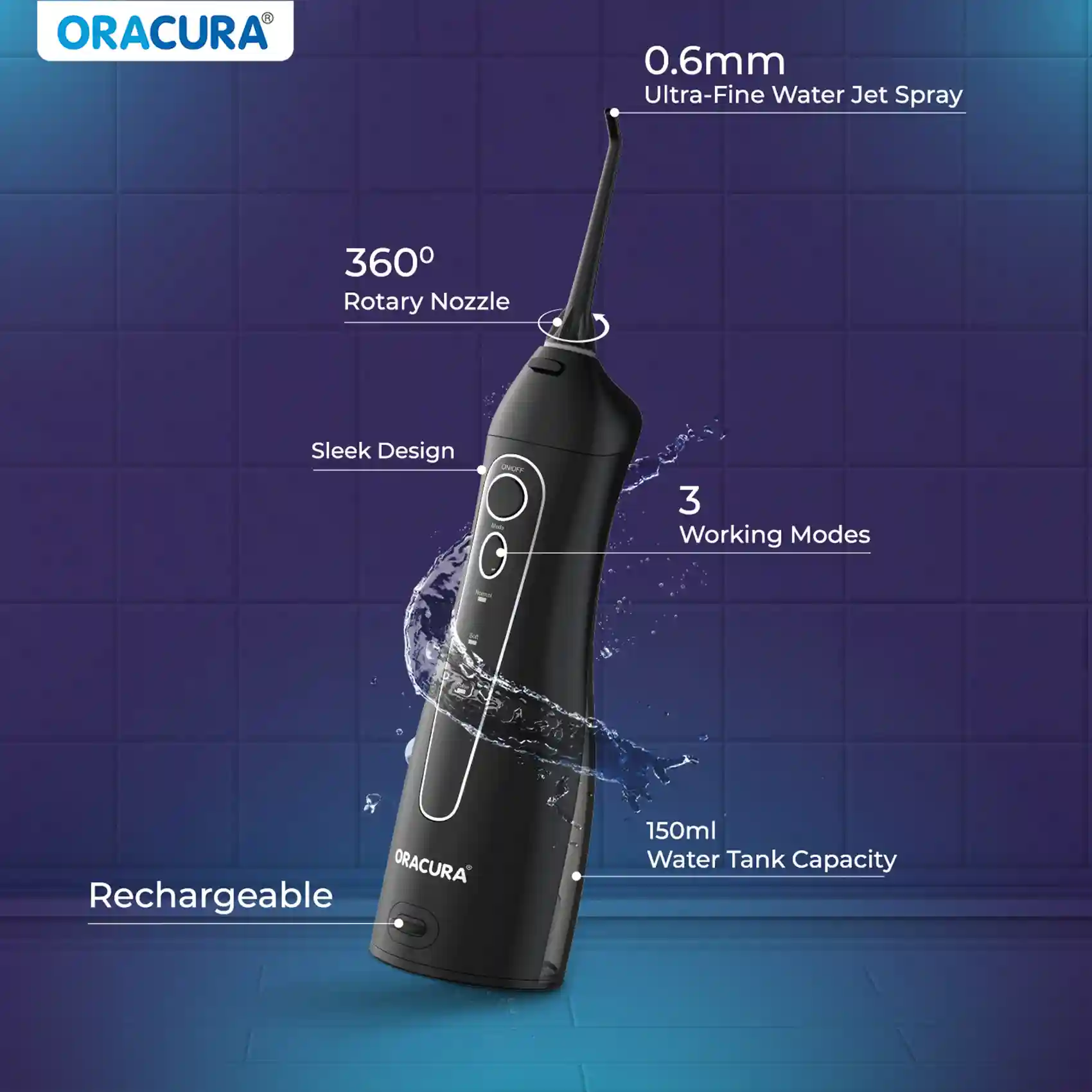OC150 LITE Smart Water Flosser® - Black