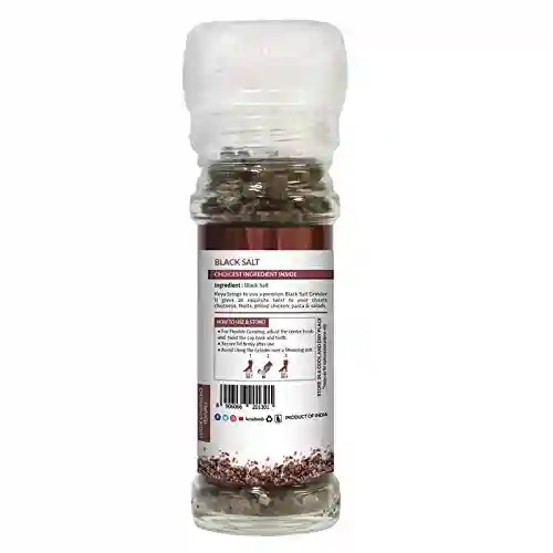 KEYA Combo of Black Pepper Grinder, 50 g, Black Salt Grinder 100 g and Rock Salt Grinder, 100 g