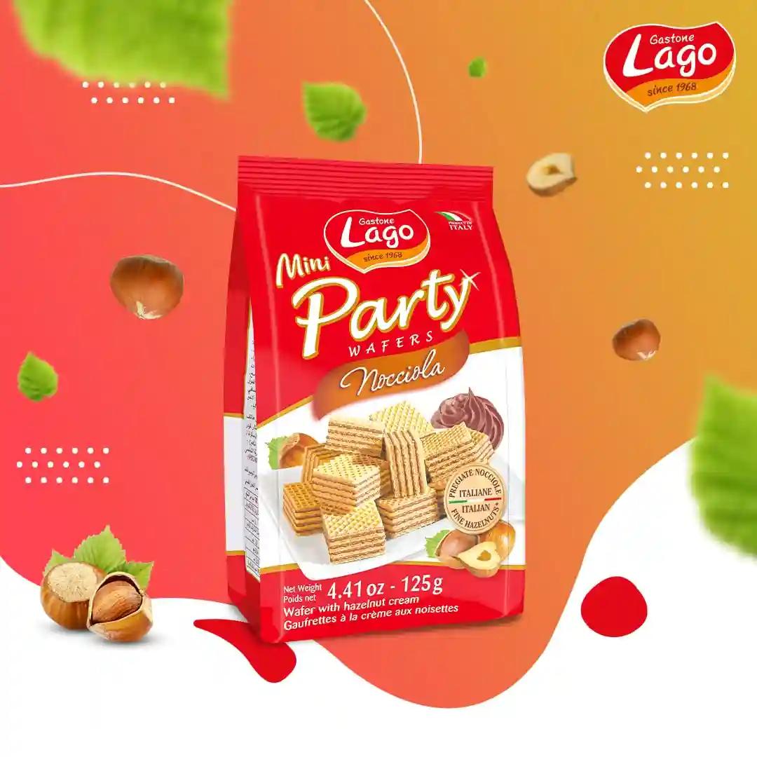 Lago Mini Party Wafers Hazelnut Cream 125g