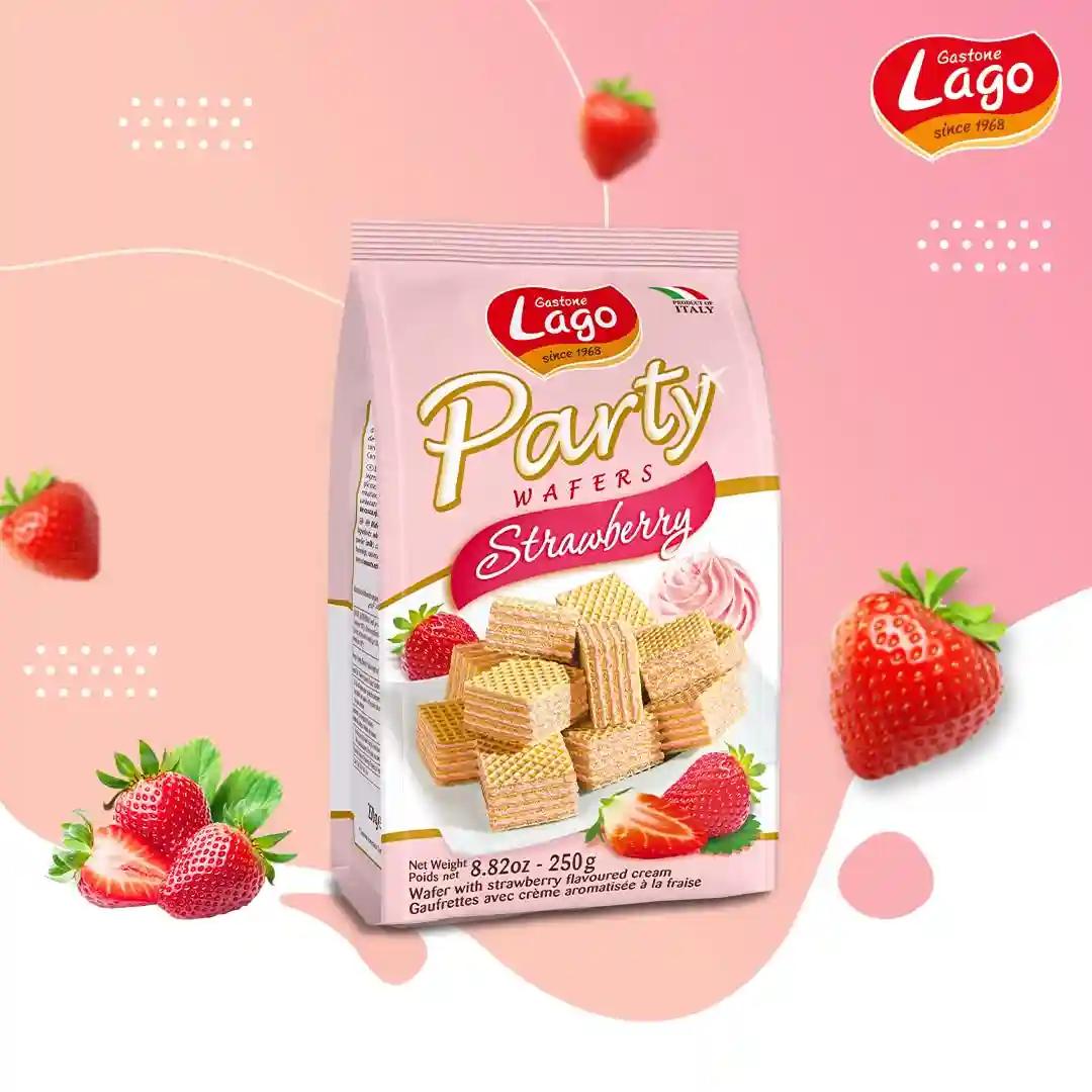 Lago Party Wafers Strawberry 250g