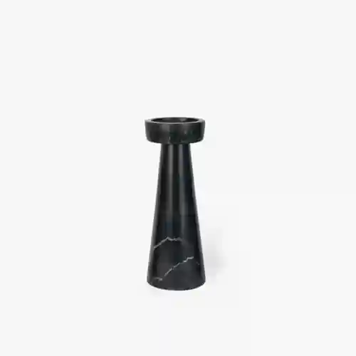 CASA DECOR Cone-Shaped Design Black Marble Candle Stand Table Centerpieces Coffee Tables or Fireplace Mantels | Candles Stand for Christmas Diwali, Home Decor, Gift