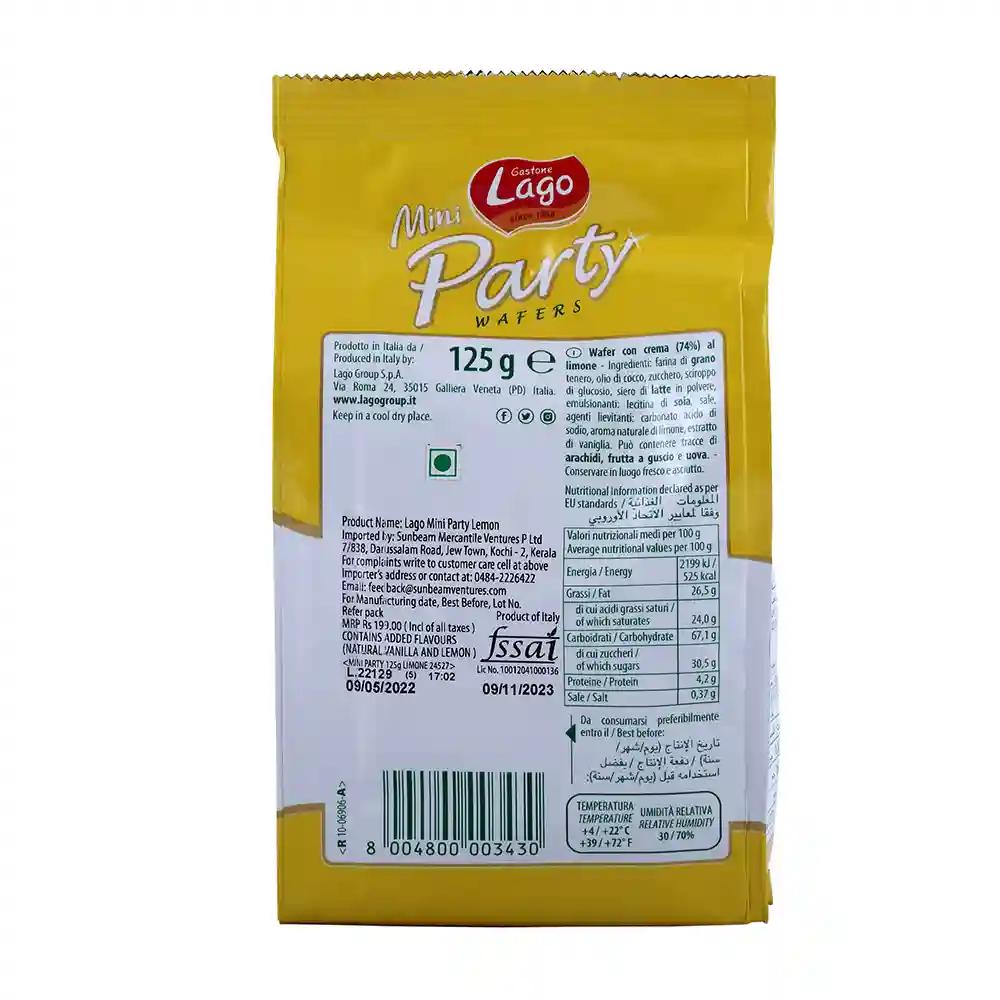 Lago Mini Party Wafers Lemon Cream 125g