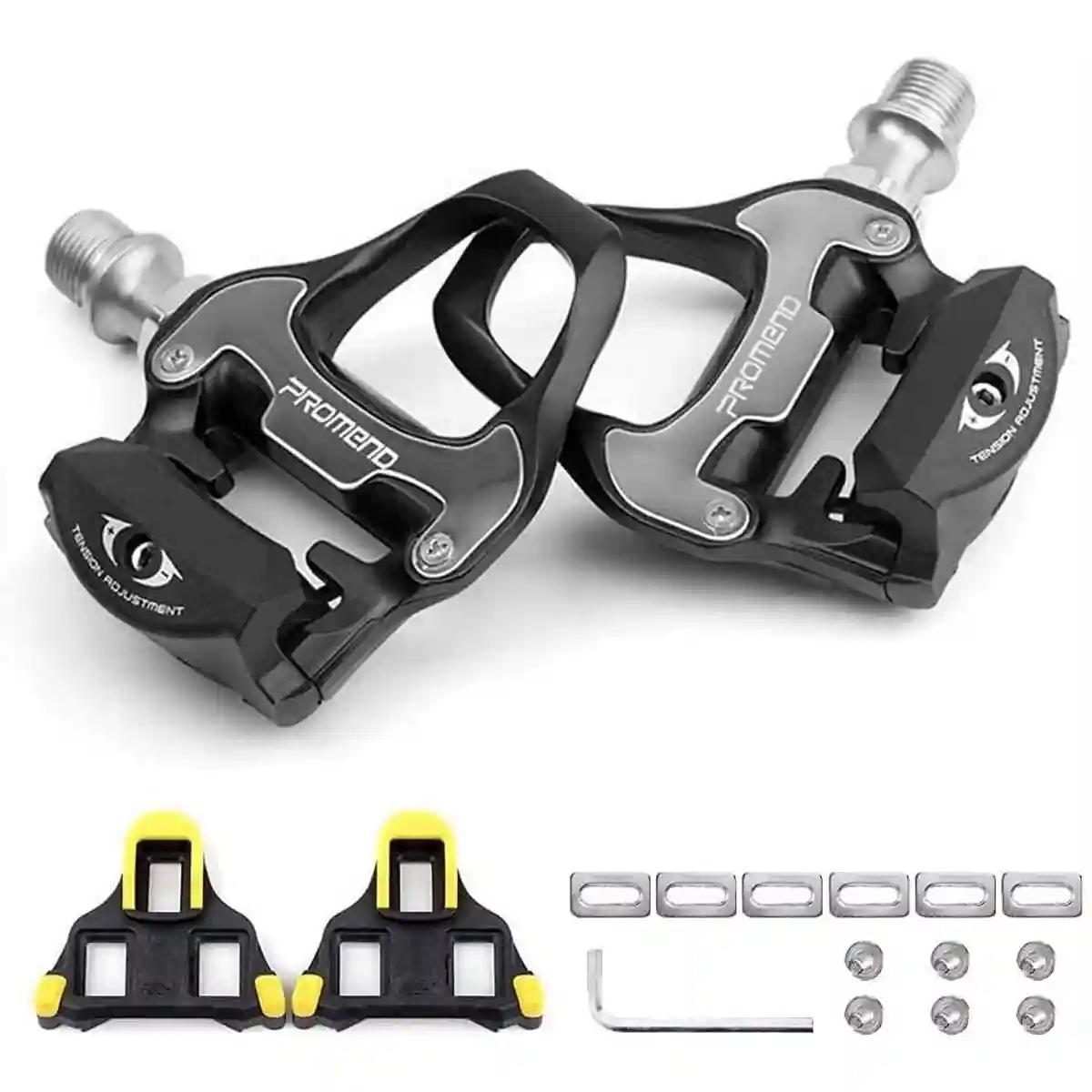 MOSTOS ; Brings Superior - Road Bike Clipless Pedals with Cleats Set, Aluminum Alloy SPD Self-Locking Pedal for Cycling