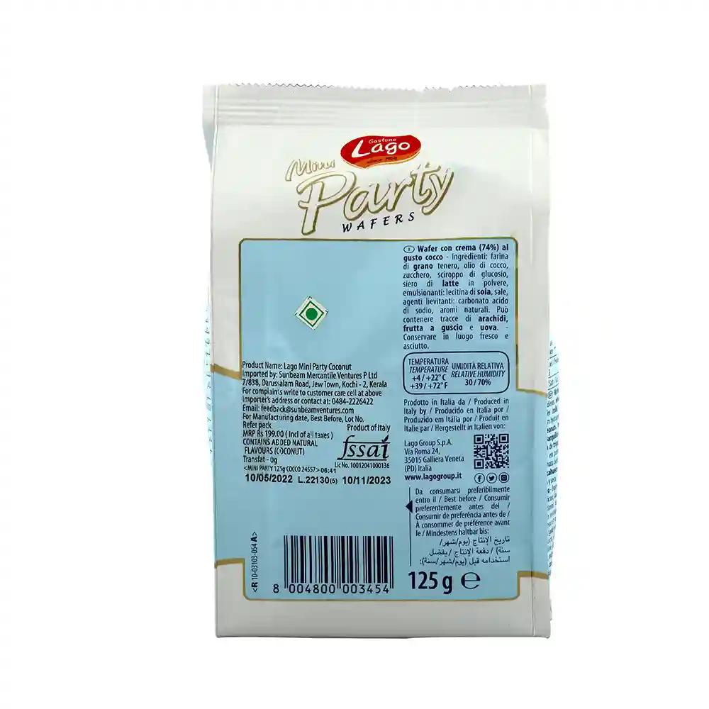 Lago Mini Party Wafers Coconut Cream 125g