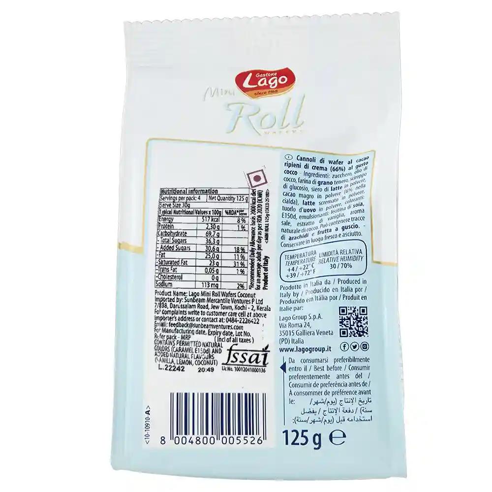 Lago Mini Party Wafers Coconut Cream 125g