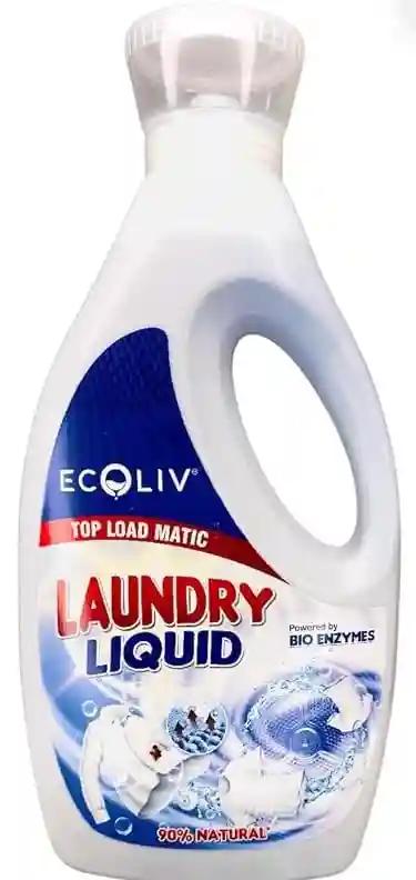 ECOLIV Liquid Detergent 1 Litre| Plant Based Laundry Detergent| Lint Free Cleaning| Removes tough stains and grease