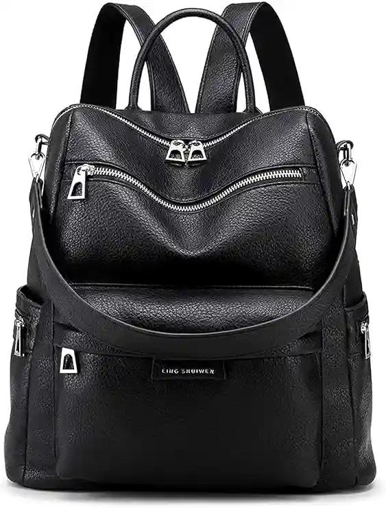 MUCHOVA Women's Fashion Backpack Purses Multipurpose Design Handbags and Shoulder Bag PU Leather Travel bag Vegan Leather Girl's Travel Casual Backpack