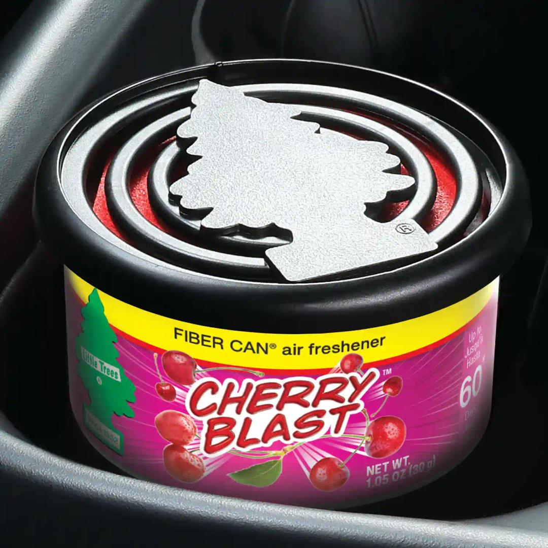 LITTLE TREES Car Freshener - Cherry Blast Fiber Can 60 g (Pack of 2)