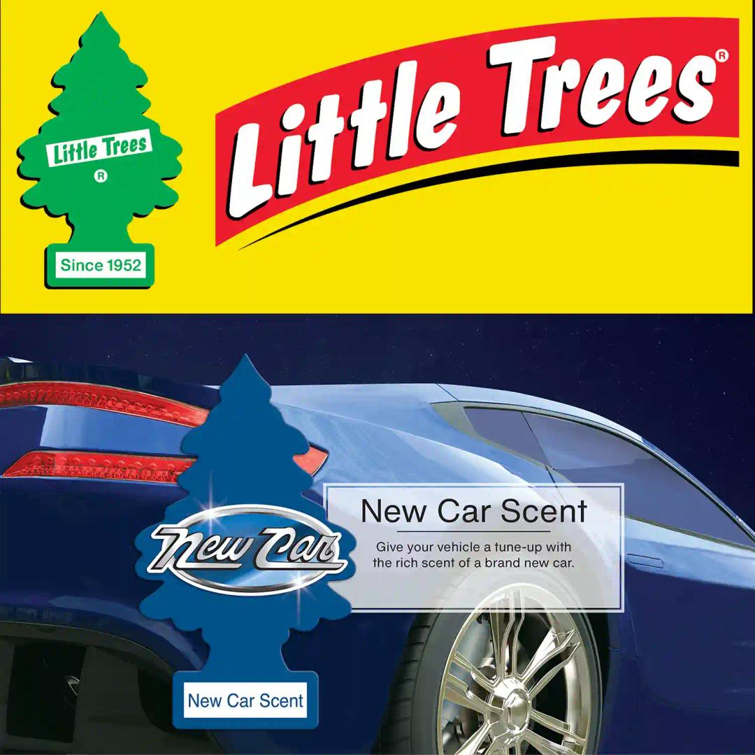 LITTLE TREES Car Freshener - New Car Scent (Pack of 4)