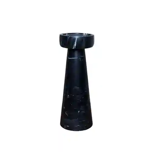 CASA DECOR Cone-Shaped Design Black Marble Candle Stand Table Centerpieces Coffee Tables or Fireplace Mantels | Candles Stand for Christmas Diwali, Home Decor, Gift