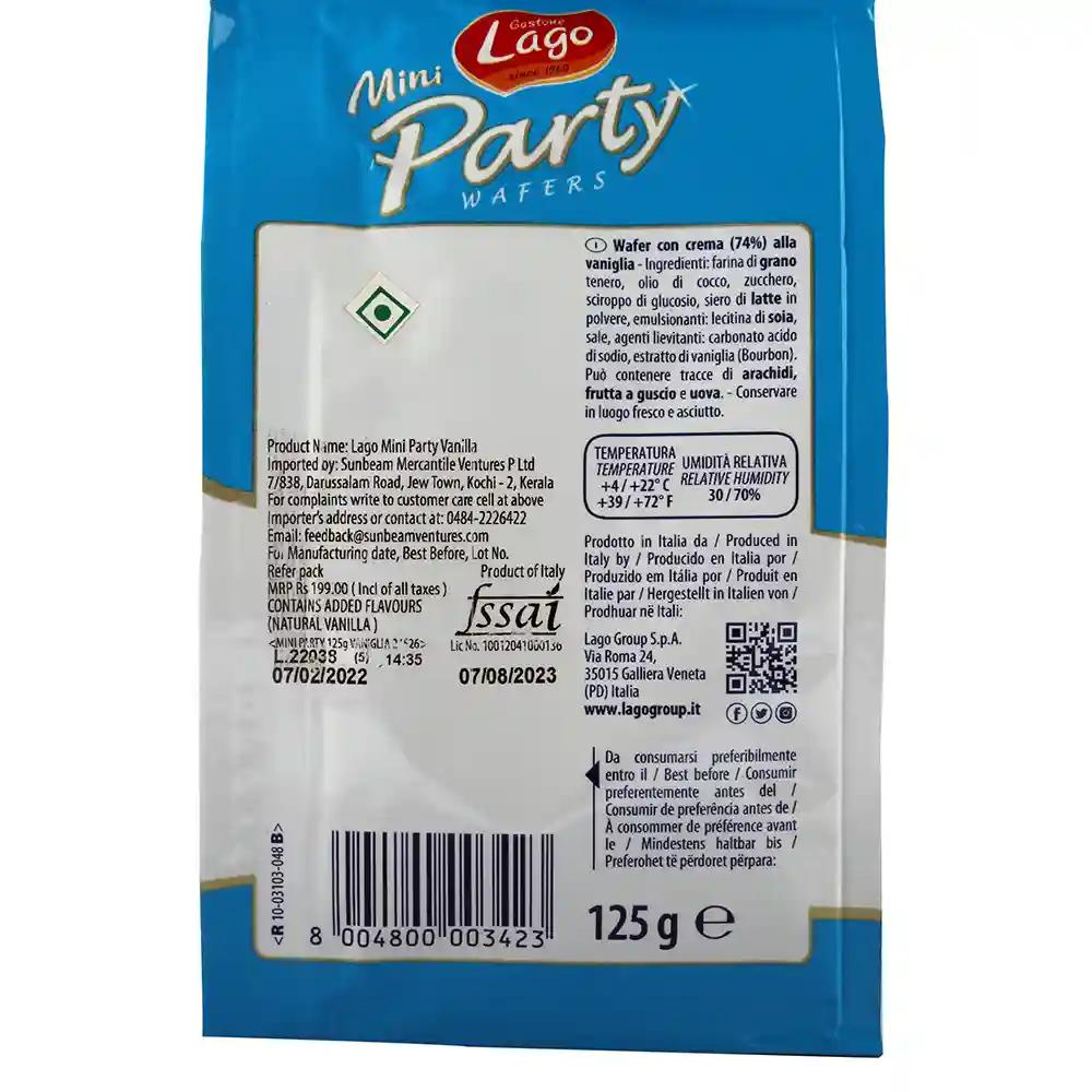 Lago Mini Party Wafers Vanilla Cream 125g