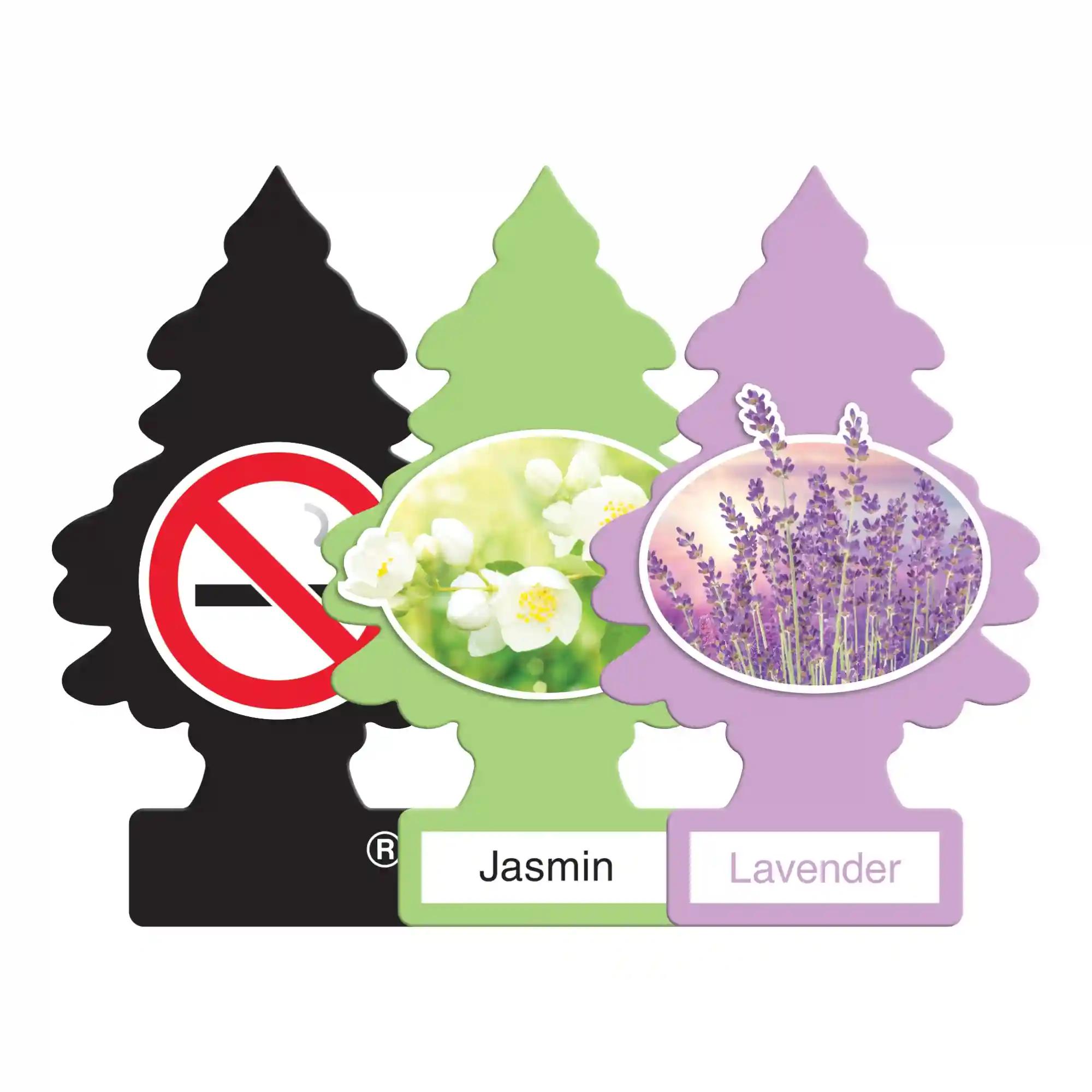 LITTLE TREES No Smoking Air|Fresh Jasmin|Fresh Lavender|Hanging Trees|Combo of 3