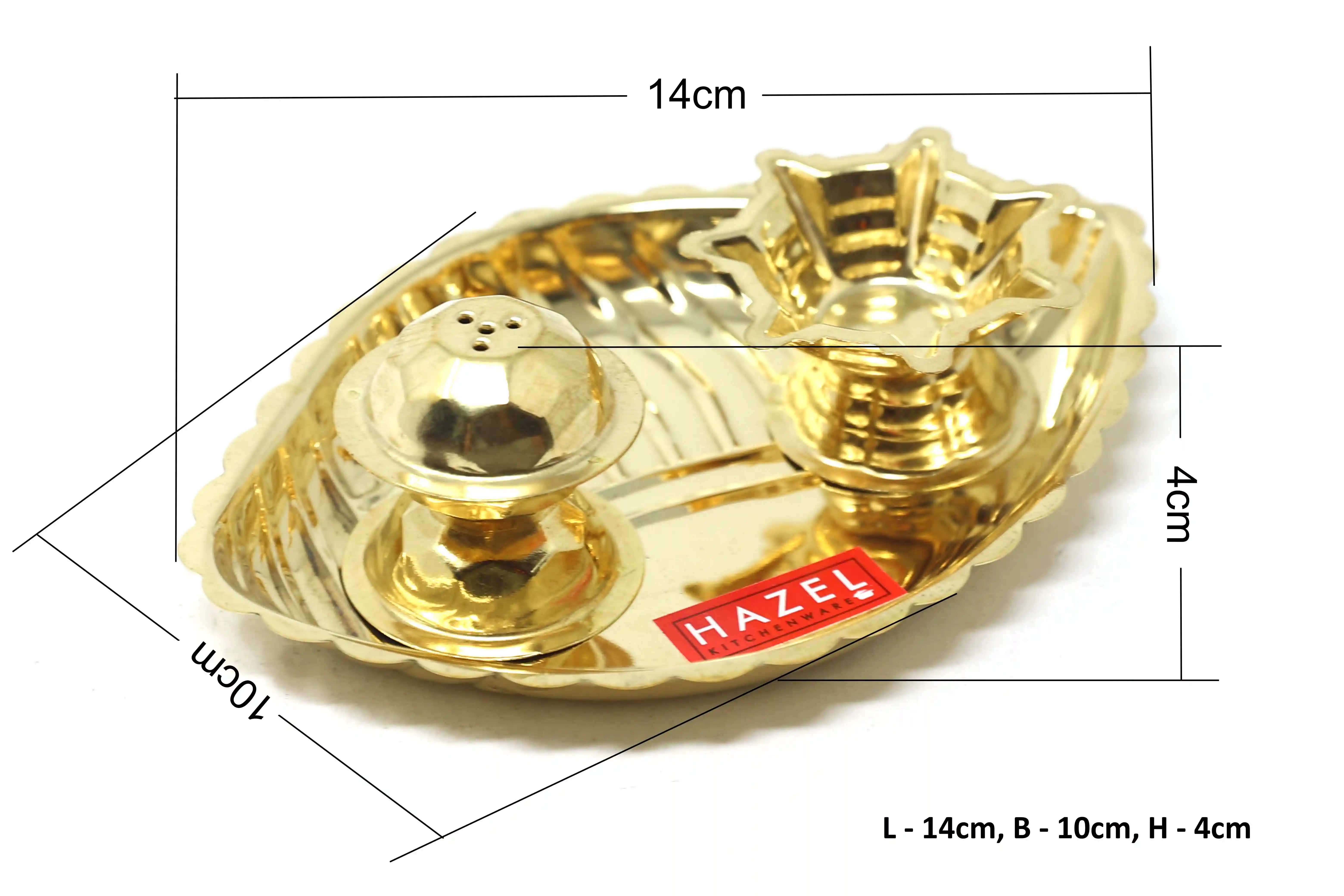 Hazel Shank Karma Brass Pooja Thali, Brass