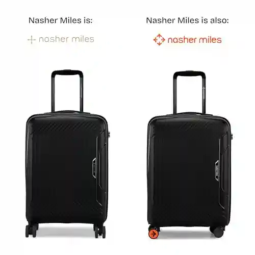 Nasher Miles Coorg Hard-Sided Polypropylene Luggage Set of 2 Black Trolley Bag|Suitcase (55 & 65 cm)