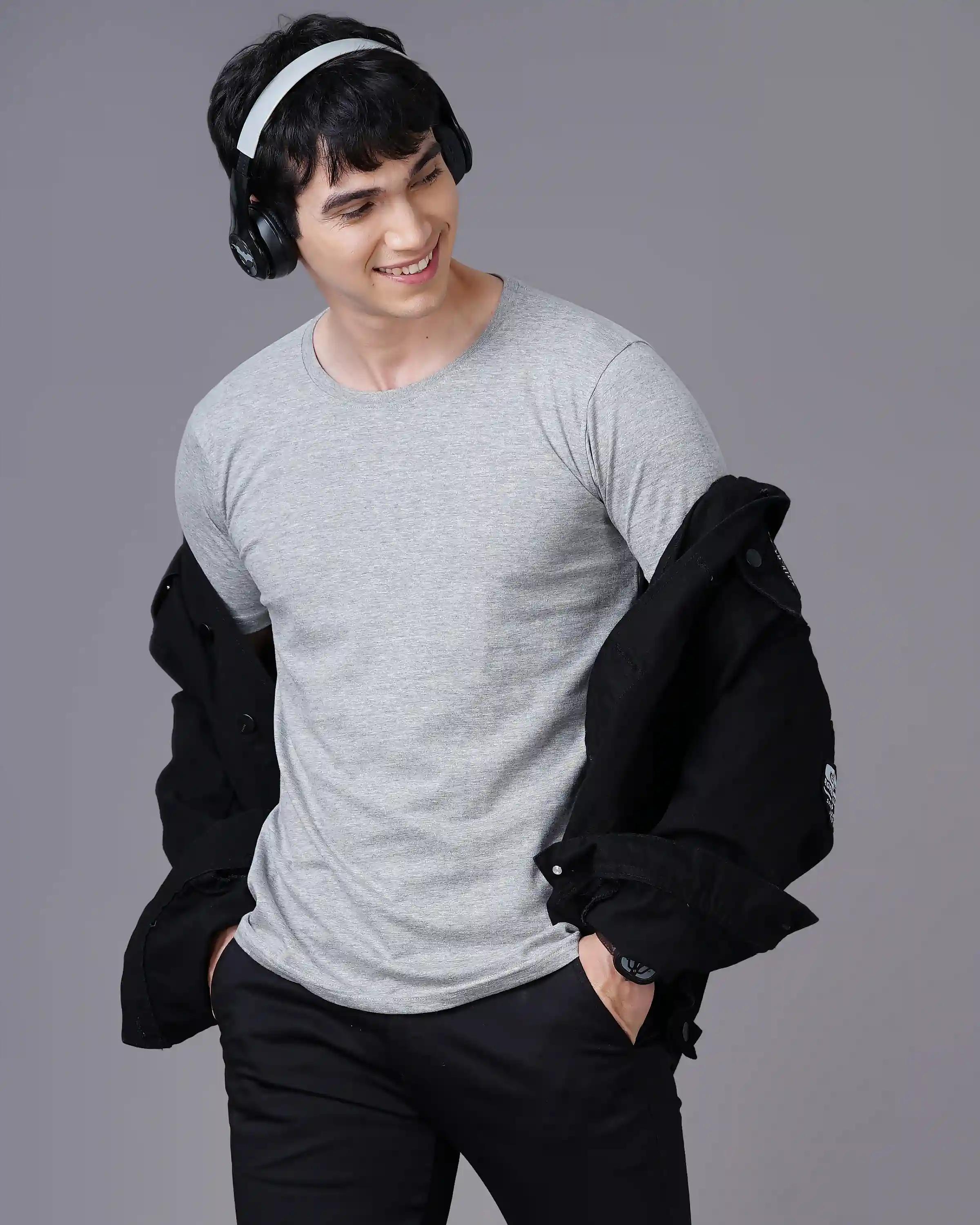 Grey Melange T-Shirt M