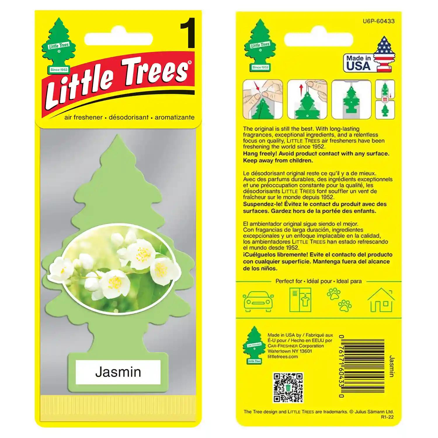 LITTLE TREES Car Freshener - Jasmin (Pack of 4)