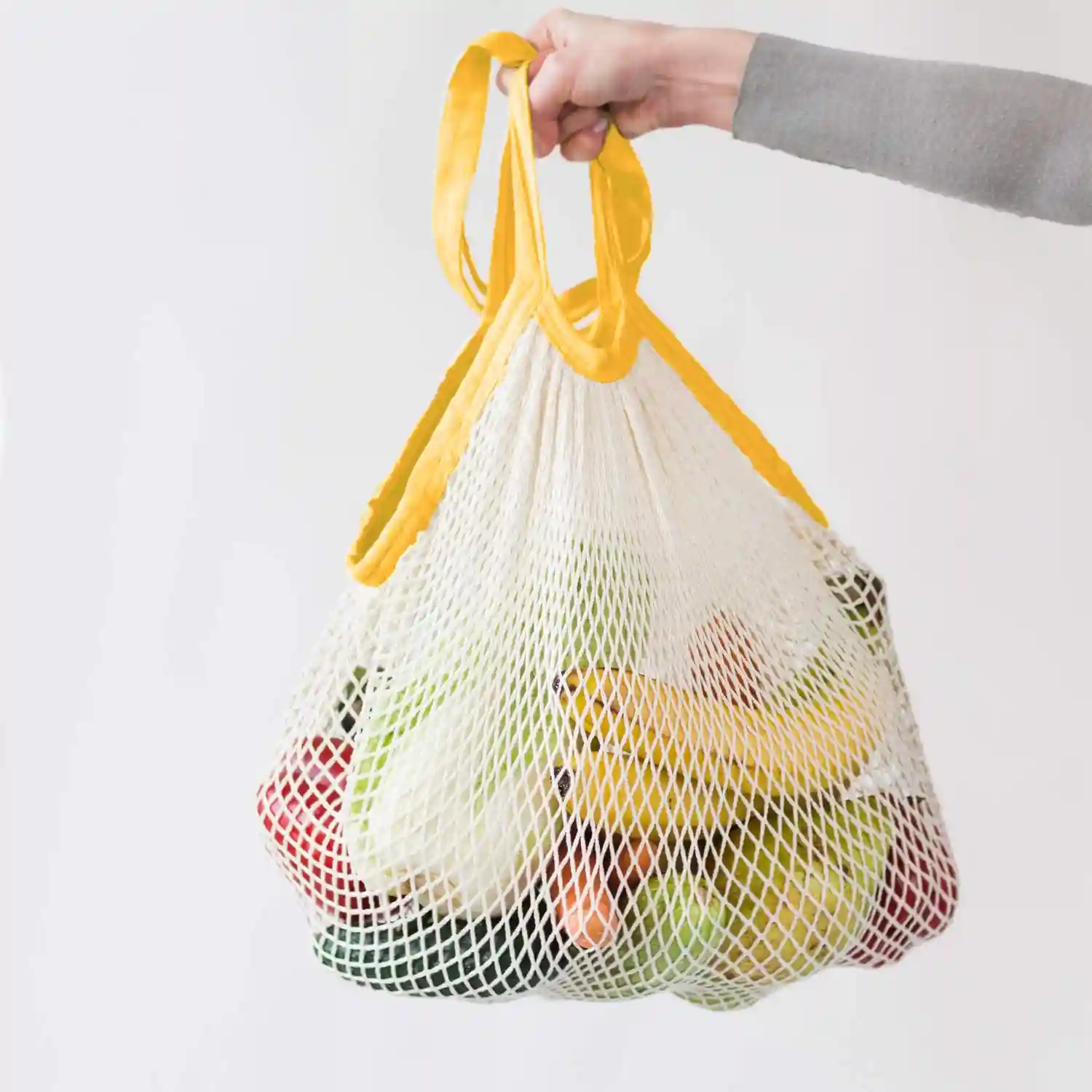 Eco Right Organic Cotton Mesh Bag, Reusable Net Bags for Vegetable Storage & Grocery Shopping