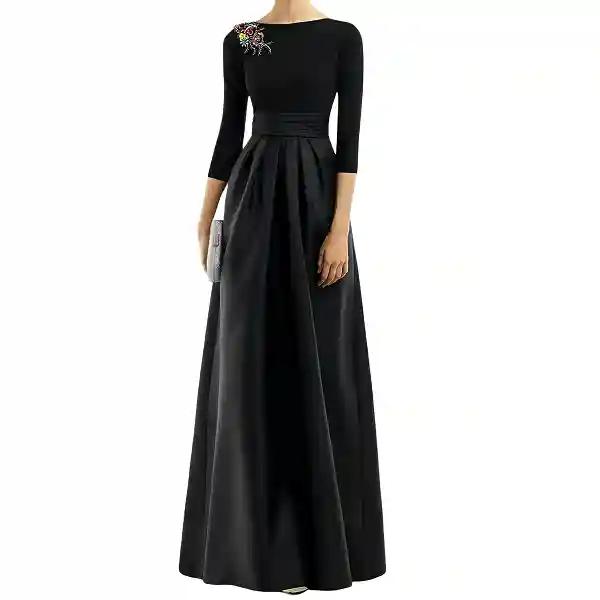 Long black taffeta evening skirt orders