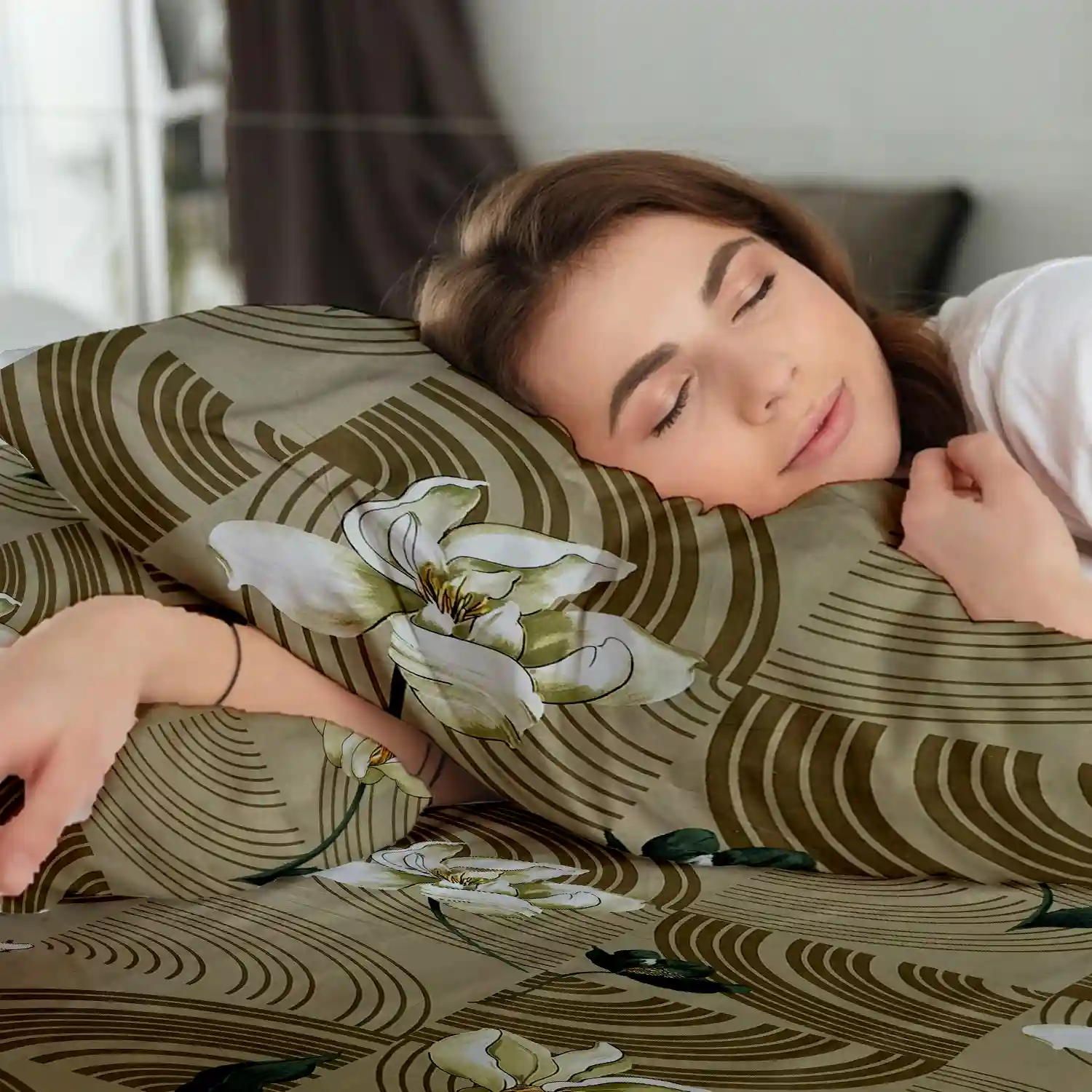 HOMIEE Glace Cotton Elastic Fitted Bed Sheet for Double Bed, Soft, Breathable & Durable Chadar with Deep Pockets, Wrinkle-Resistant, Fade-Proof & Perfect for All Seasons - Metal