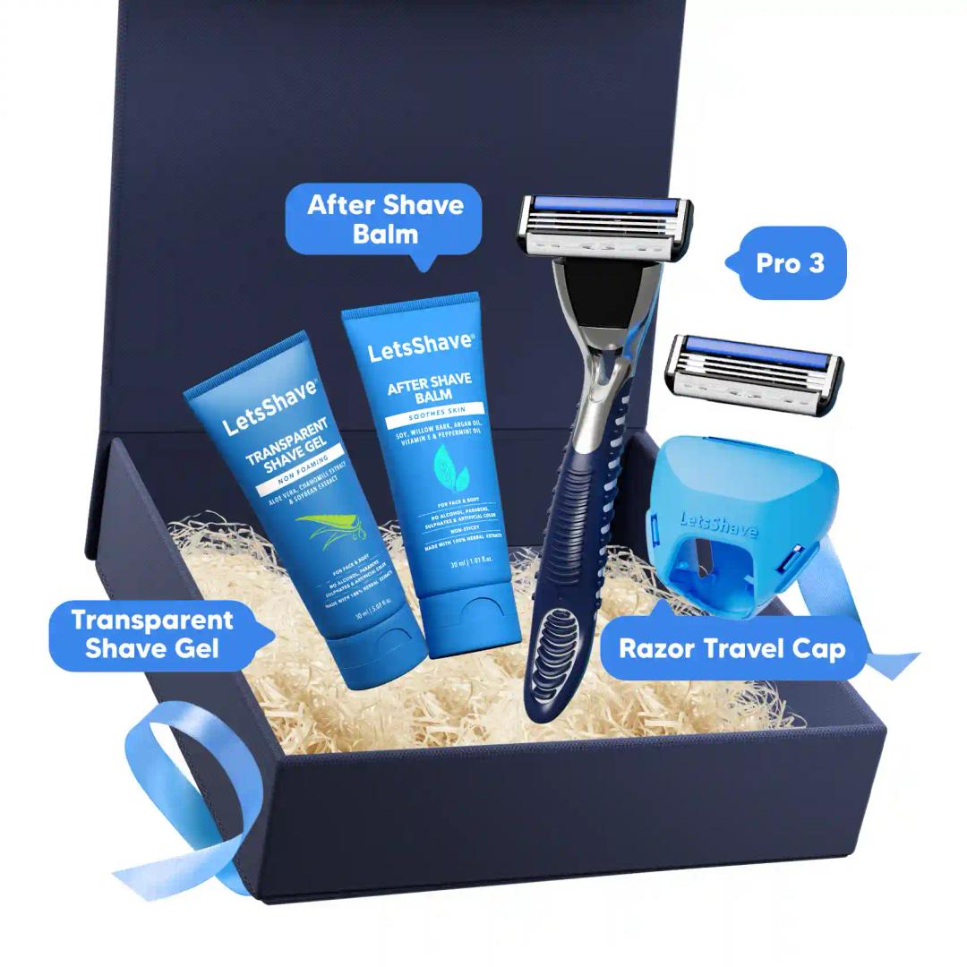 Pro 3 Value Kit Mini(Pro 3 Razor+ 1 blade+ Travel Cap+Transparent gel  30 ml+ Aftershave balm 30 ml)