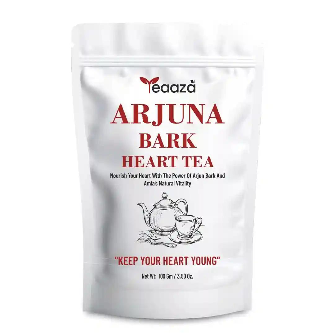 Teaaza Arjuna Bark Heart Tea | Herbal Tea for Healthy Heart & Cholesterol Control | Natural Arjuna Bark Tea for Cardiovascular Support | 100 Grams Loose Leaves