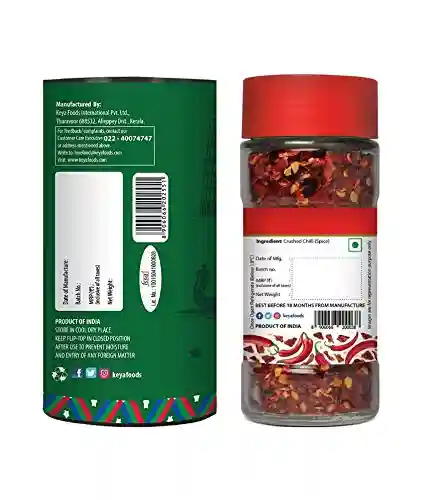 KEYA Combo of Italian Pizza Oregano 80gm, Red Chilli Flakes 40gm, Pack 2