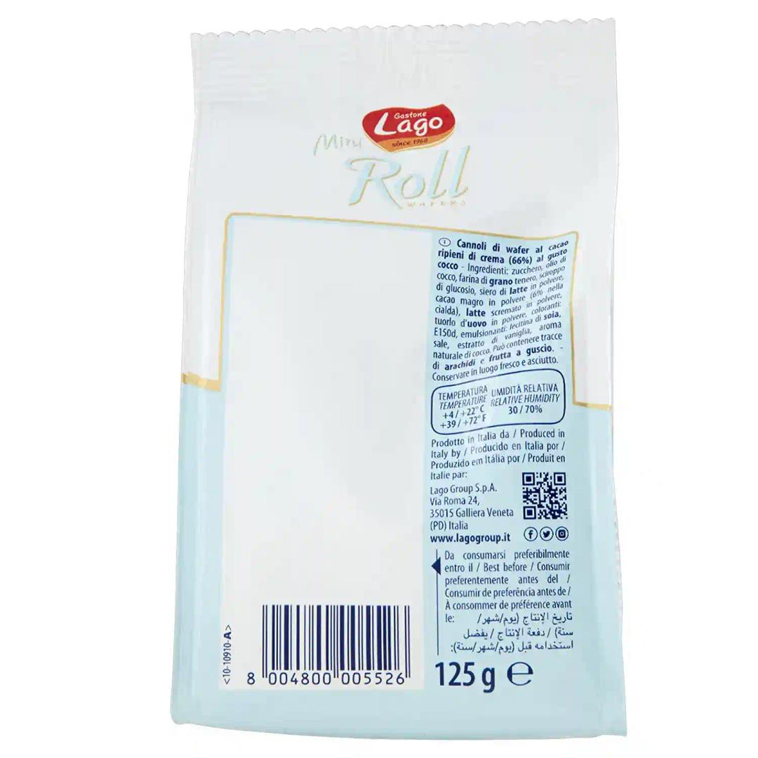 Lago Mini Roll Coconut 125g