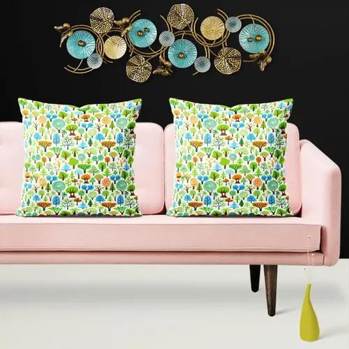 ArtzFolio Tree Collection | Decorative Cushion Cover for Bedroom & Living Room | Velvet Fabric | 20 x 20 inch (51 x 51 cms); Set of 5 pcs