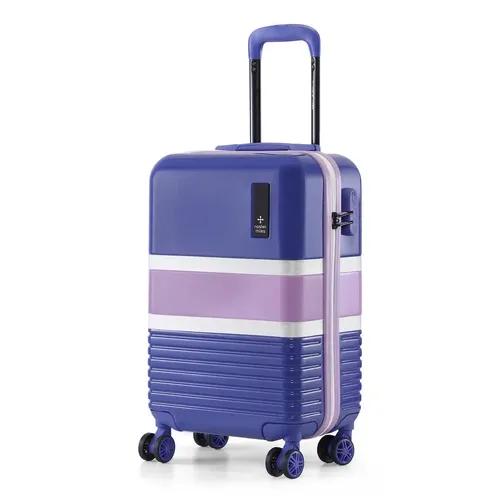 Nasher Miles Mexico Hard-Sided Polycarbonate Cabin Luggage Blue and Pink 20 inch |55cm Trolley Bag