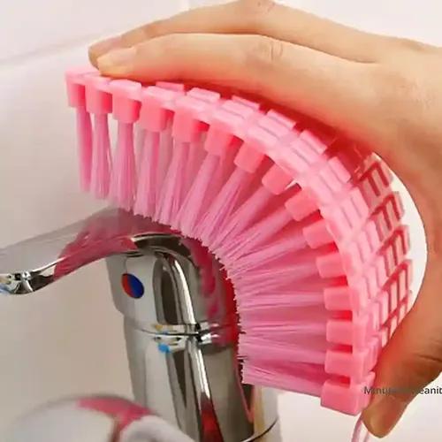 Flexible Cleaning Brush for Bathroom, Wash Basin, Cloth, Floor Brush Scrubber Plastic Wet and Dry Brush multicolor