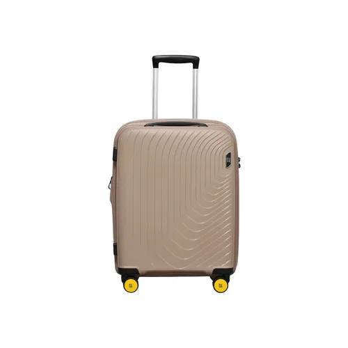 EUME Wanderer Cabin 55 Cm Luggage Trolley Bags For Travel |Polypropylene (Pp) 8 Silentrun Wheels Suitcase ( Champagne Gold)