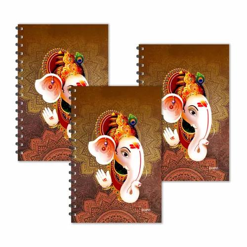 Ganesha Ruled Diaries - Pack Of 3